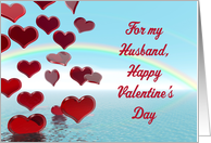 Husband Valentine’s, Falling Hearts card