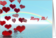 Falling Hearts Proposal of Marriage card