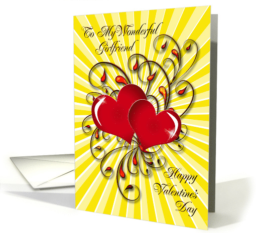 Girlfriend Entwined Hearts Valentine's Day card (335459)