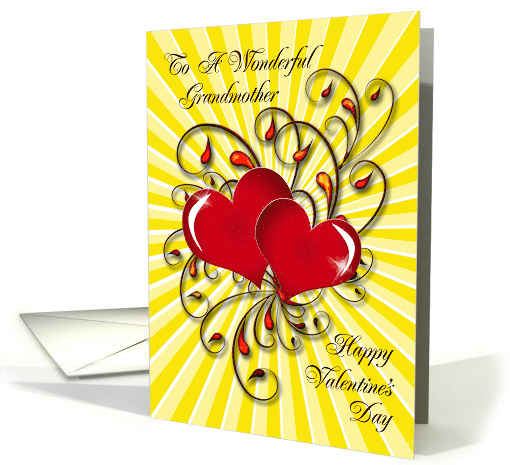 Grandmother Entwined Hearts Valentine's Day card (336505)