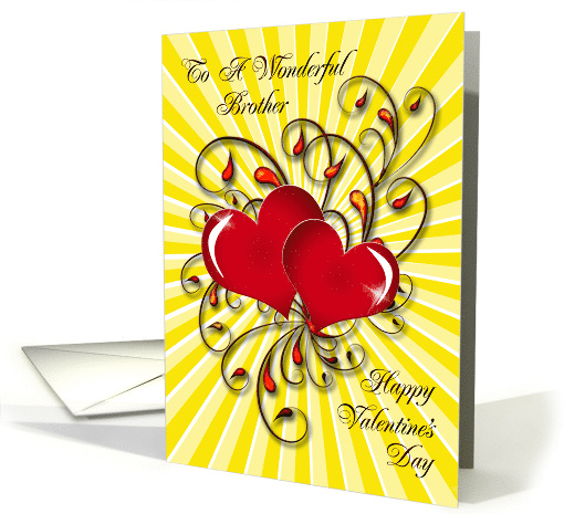 Brother Entwined Hearts Valentine's Day card (336609)