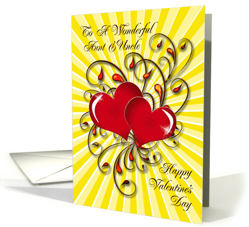 Aunt and Uncle Entwined Hearts Valentine's Day card (336623)