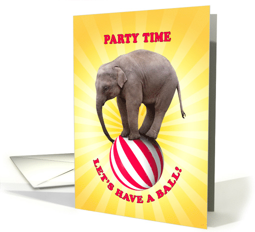 Let's have a ball, circus party invitation card (336707)