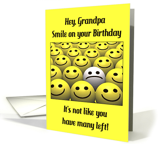 Grandpa Funny Birthday Smile card (346565)