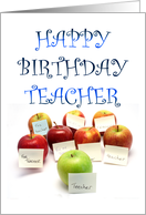 Teacher Birthday Apples card