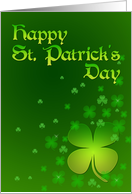 Shamrocks for St Patrick’s Day card