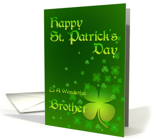 Brother St Patrick's Day Shamrocks card (353887)