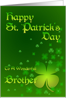 Brother St Patrick’s Day Shamrocks card