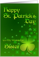 Sister St Patrick’s Day Shamrocks card