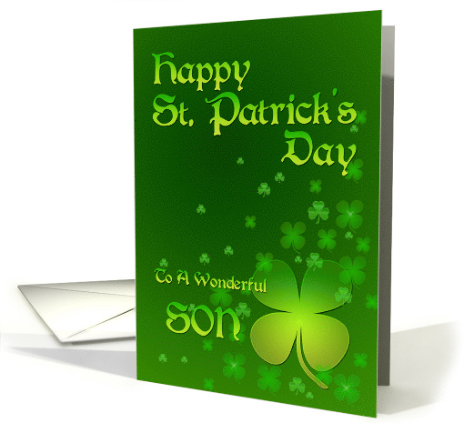 son St Patrick's Day Shamrocks card (353921)