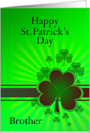 Brother St Patrick’s Day Shamrocks card