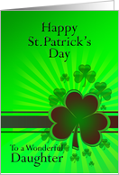 Daughter St Patrick’s Day Shamrocks card