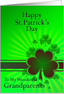 Grandparents St Patrick’s Day Shamrocks card