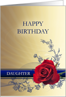 Daughter Birthday with a Red Rose card