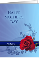 Aunty, Red Rose Mother’s Day, card