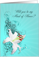 White Lily Wedding Party, Maid of Honor card