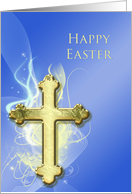 Golden Cross Easter card