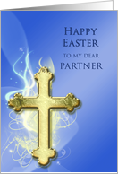 Partner, Golden Cross Easter card