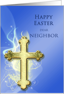 Neighbor, Golden Cross Easter card