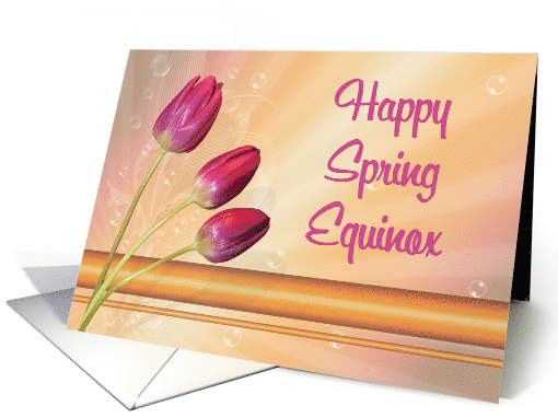 Tulips and Bubbles Happy Spring Equinox card (393974)