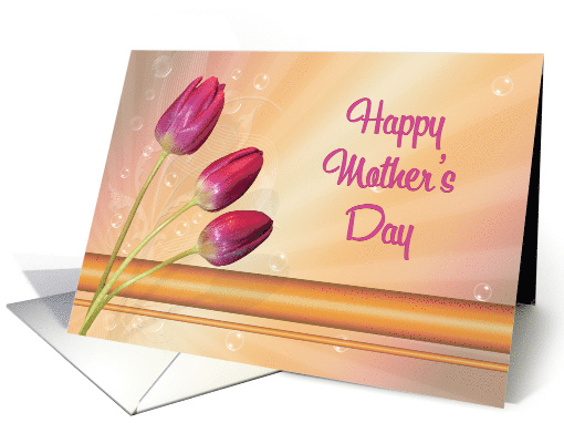 Tulips and Bubbles Mothers Day card (393980)
