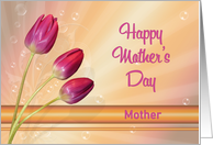 Mother, Mother’s Day with Tulips and Bubbles card