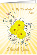 Son Thank You Daisies card