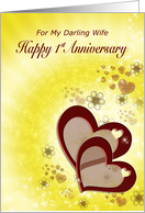 1st Wedding Anniversary for Wife card