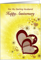 Twin Hearts Anniversary for Husband card