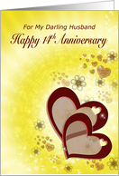 14th Wedding Anniversary for Husband card