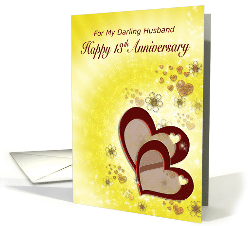 13th Wedding Anniversary for Husband card (401114)