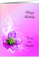 Birthday,Daughter, Purple Helebore Flower card