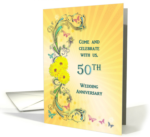 Invitation to a 50th Wedding Anniversary party card (414601)