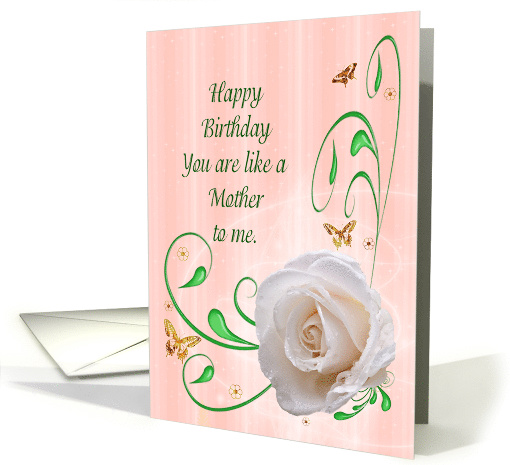 Like a Mother Birthday with a White Rose card (451964)