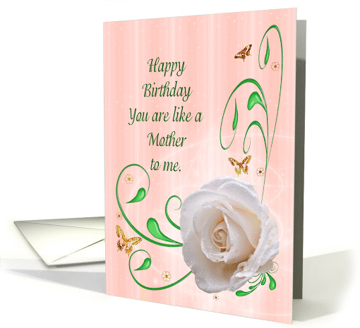 Like a Mother Birthday with a White Rose card (451964)
