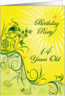 14th Birthday Party card