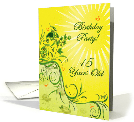 15th Birthday Party card (466214)