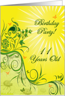 11th Birthday Party card