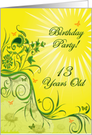 13th Birthday Party card