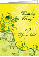 19th Birthday Party card