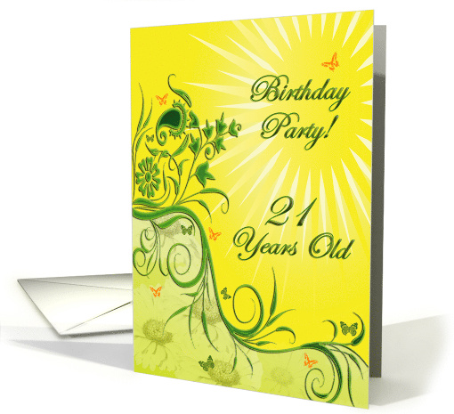 21st Birthday Party card (466224)
