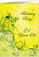 21st Birthday Party card