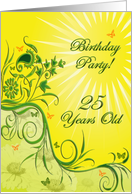25th Birthday Party card