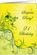 Surprise 21st Birthday Party card