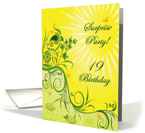 Surprise 19th Birthday Party card (468184)