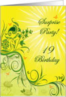 Surprise 19th Birthday Party card