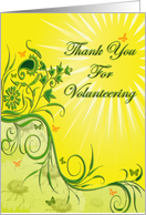 Thank You for Volunteering card