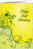 Happy Half Birthday card