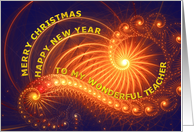 Merry Christmas Card for Teacher card