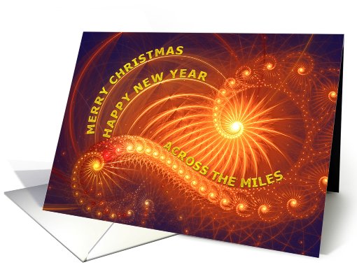 Merry Christmas, across the miles, modern card (513932)